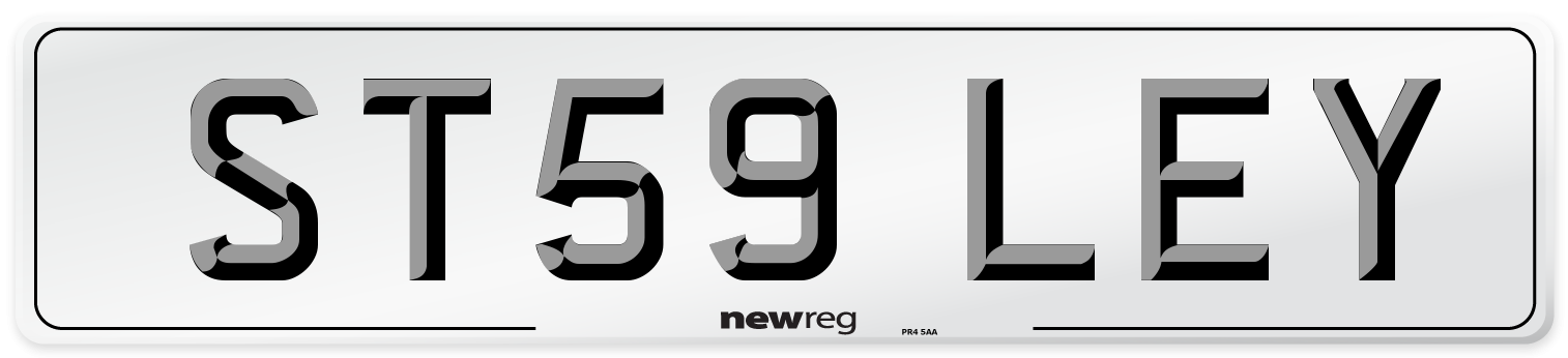 ST59 LEY Front Number Plate