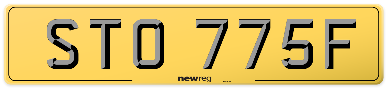 STO 775F Rear Number Plate