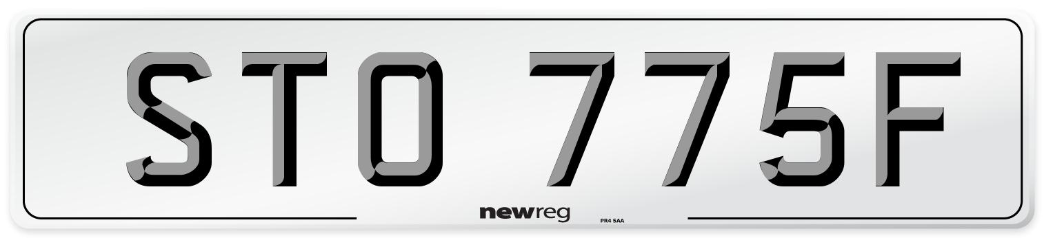 STO 775F Front Number Plate