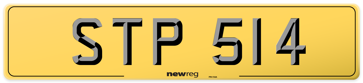 STP 514 Rear Number Plate