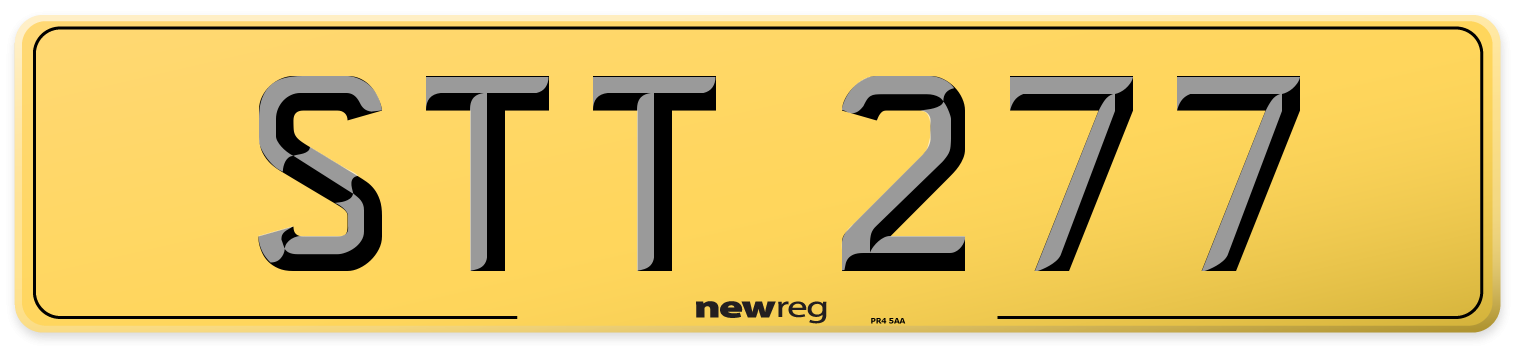 STT 277 Rear Number Plate