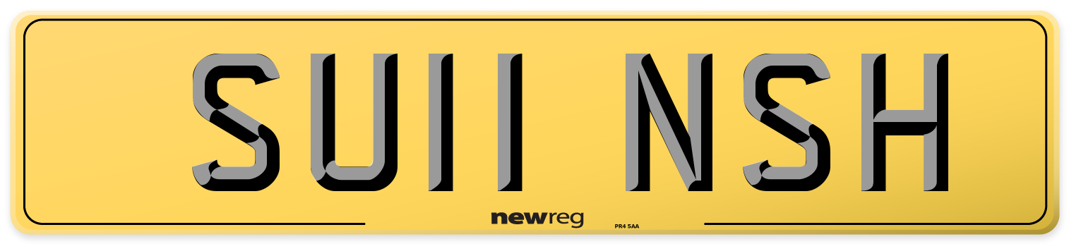 SU11 NSH Rear Number Plate