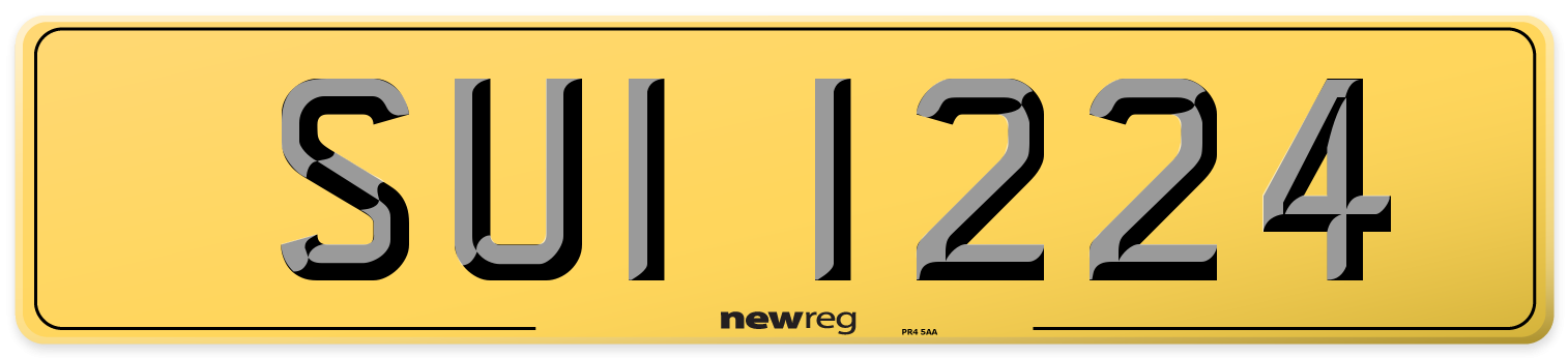 SUI 1224 Rear Number Plate
