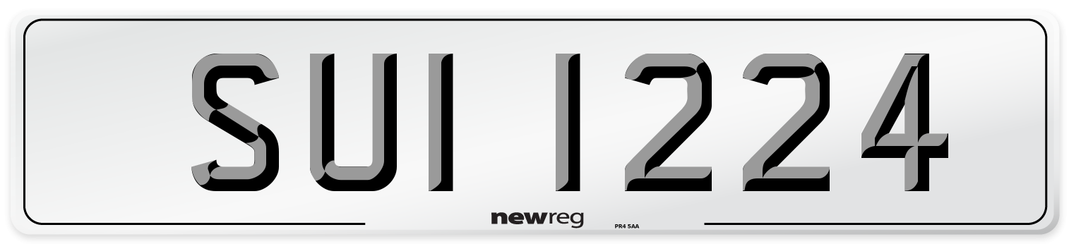 SUI 1224 Front Number Plate
