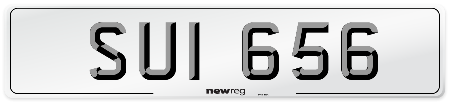 SUI 656 Front Number Plate