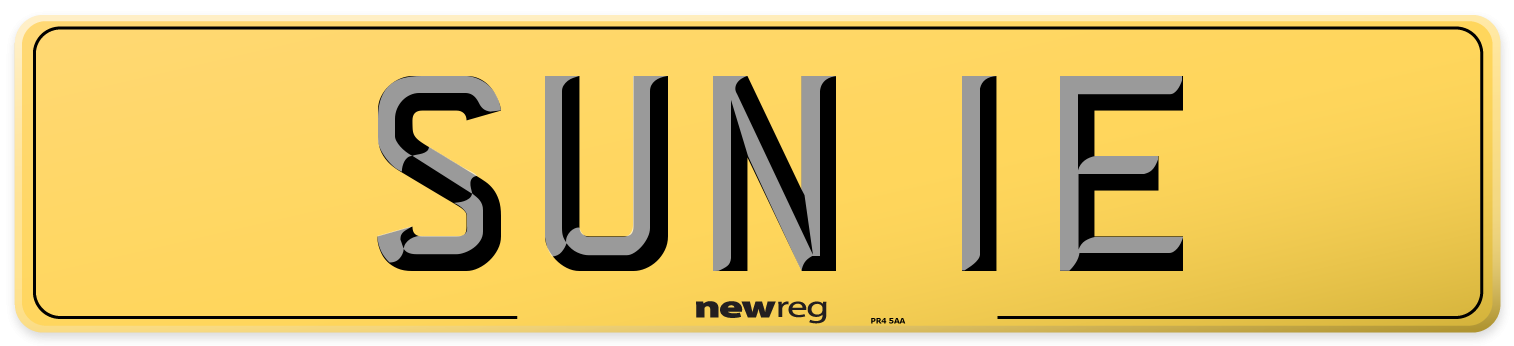 SUN 1E Rear Number Plate