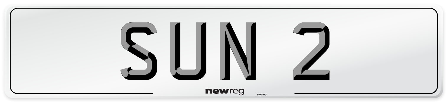 SUN 2 Front Number Plate