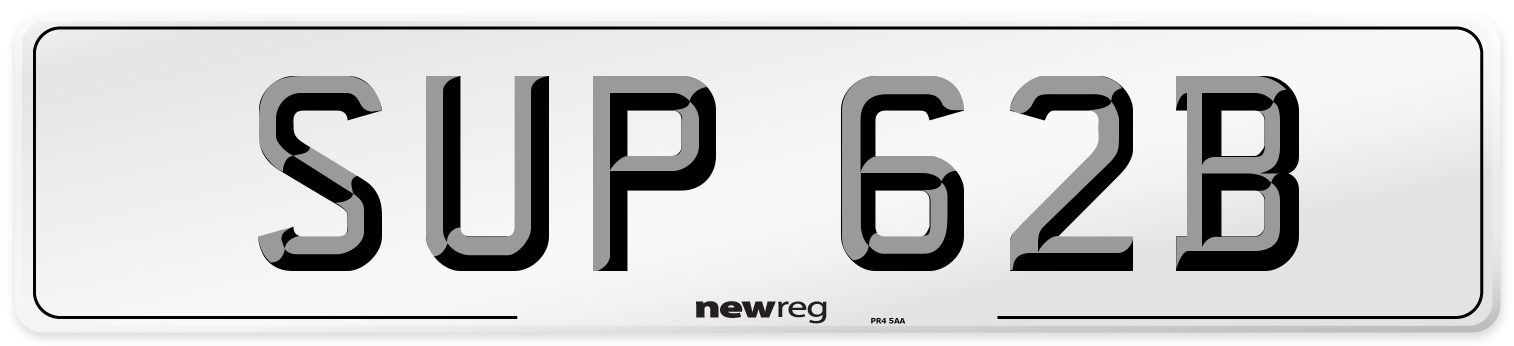 SUP 62B Front Number Plate