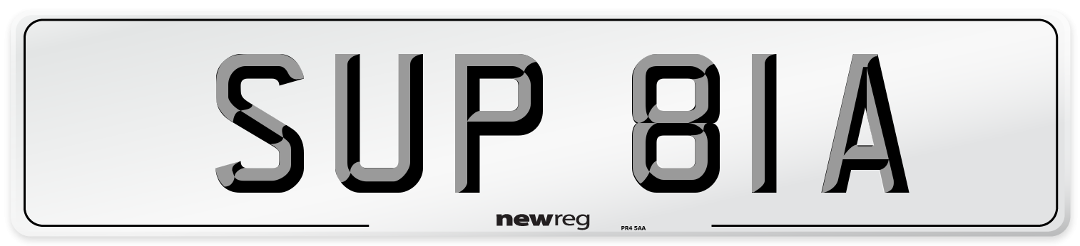 SUP 81A Front Number Plate
