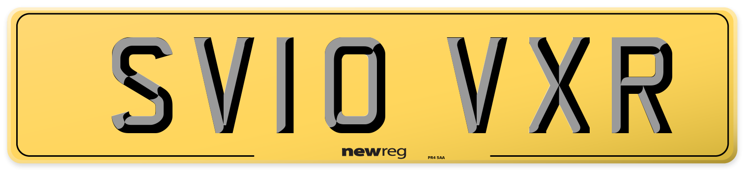 SV10 VXR Rear Number Plate