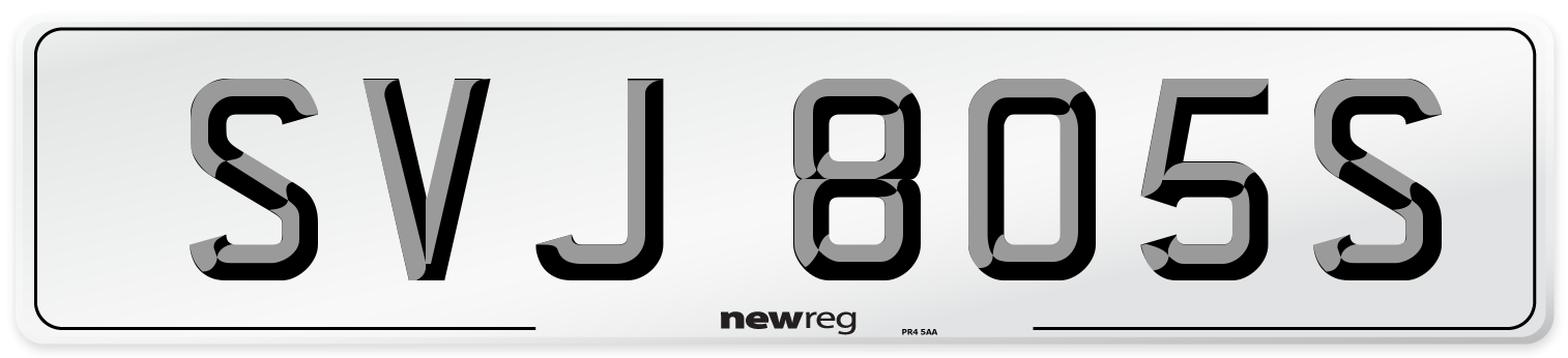 SVJ 805S Front Number Plate