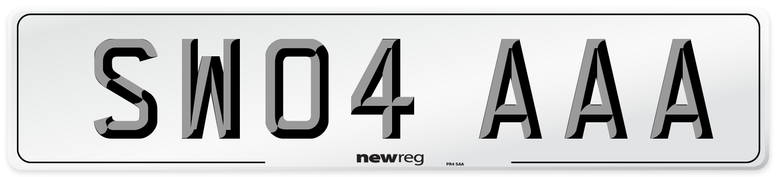 SW04 AAA Front Number Plate