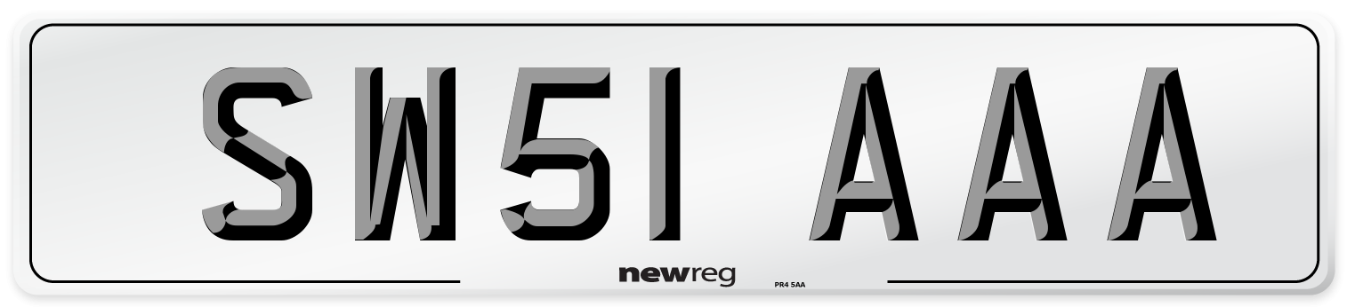 SW51 AAA Front Number Plate