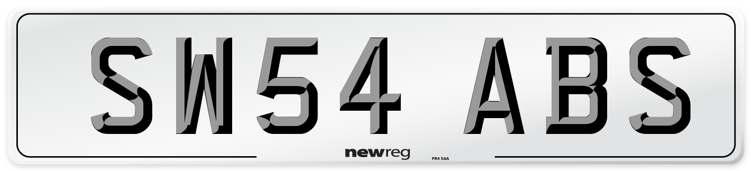 SW54 ABS Front Number Plate