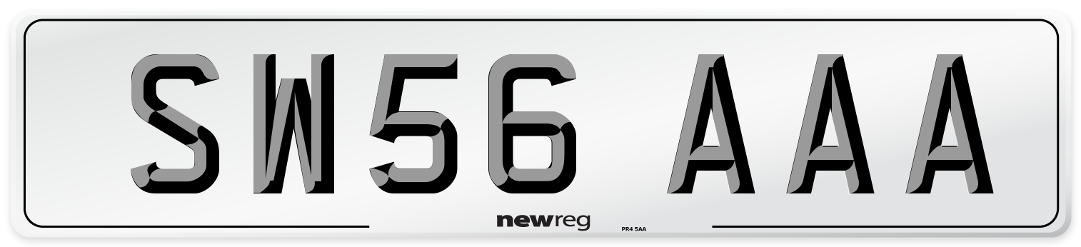 SW56 AAA Front Number Plate