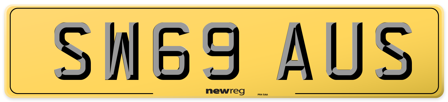 SW69 AUS Rear Number Plate