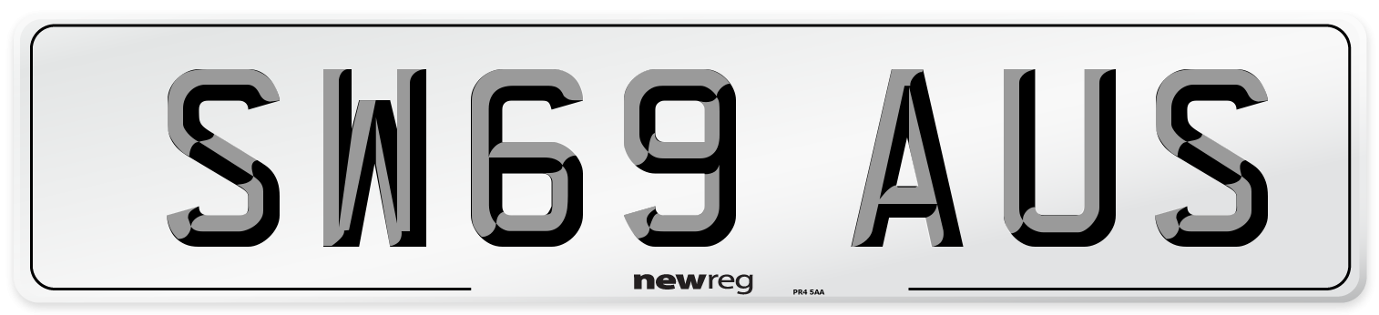 SW69 AUS Front Number Plate