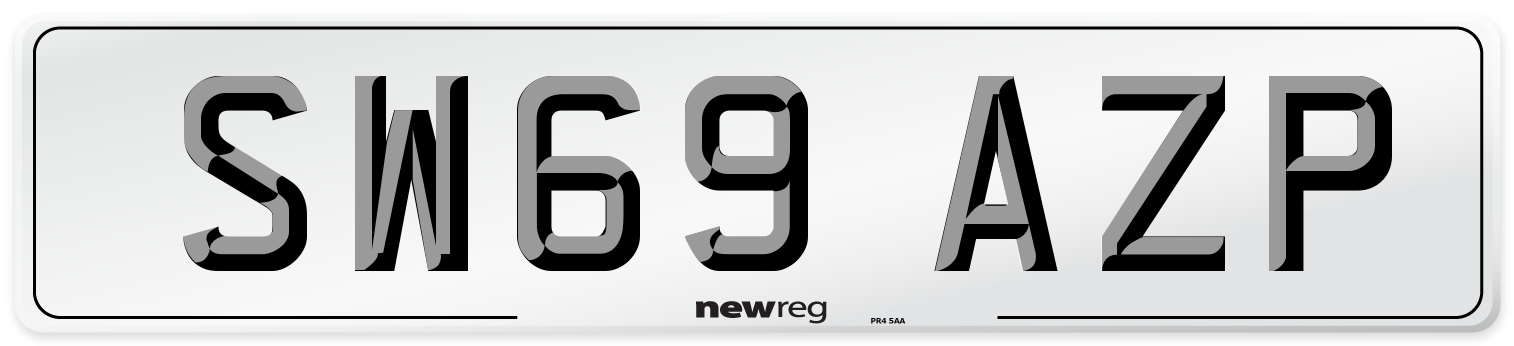 SW69 AZP Front Number Plate