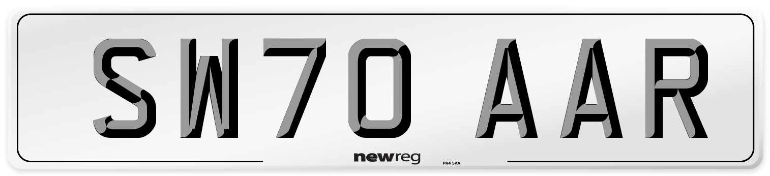 SW70 AAR Front Number Plate