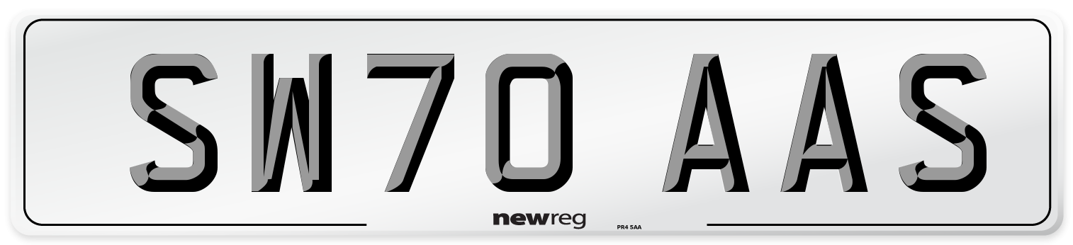 SW70 AAS Front Number Plate
