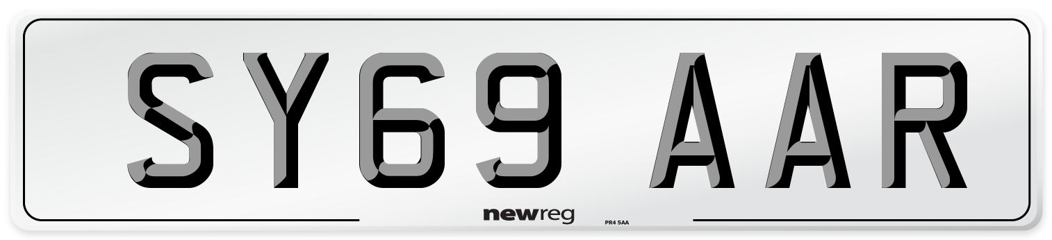 SY69 AAR Front Number Plate