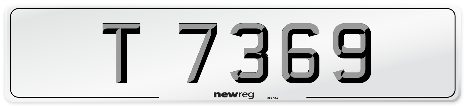 T 7369 Front Number Plate