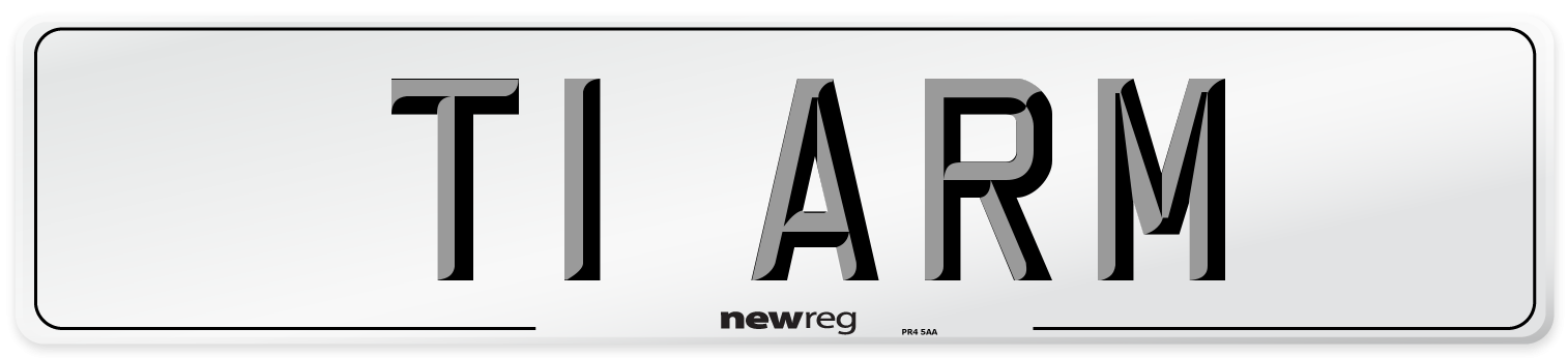 T1 ARM Front Number Plate