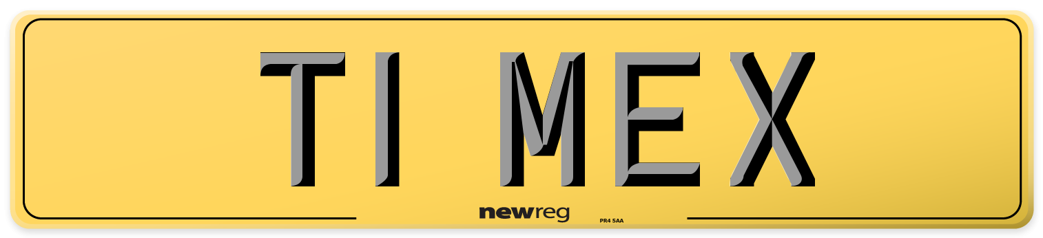 T1 MEX Rear Number Plate