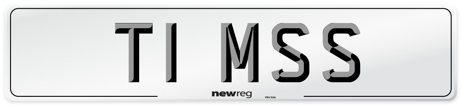 T1 MSS Front Number Plate