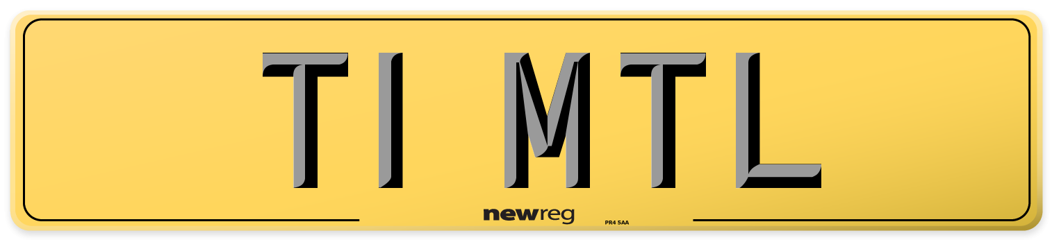 T1 MTL Rear Number Plate