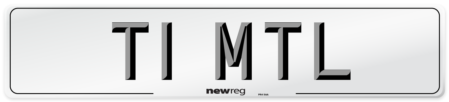 T1 MTL Front Number Plate