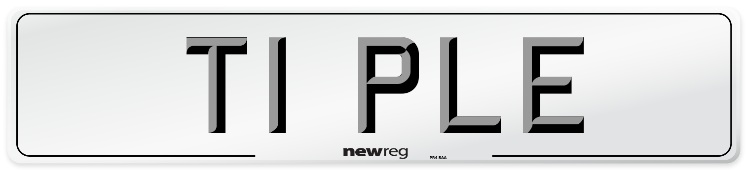 T1 PLE Front Number Plate