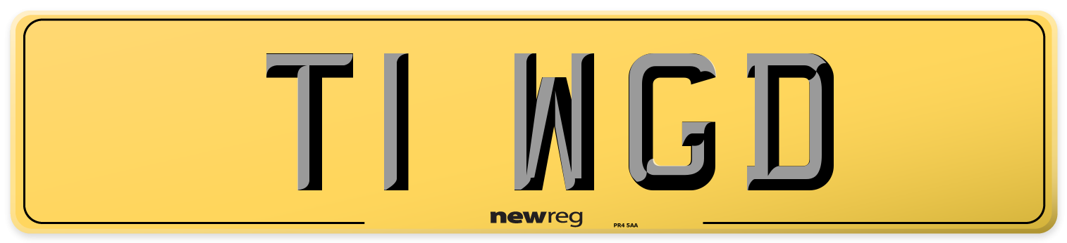 T1 WGD Rear Number Plate