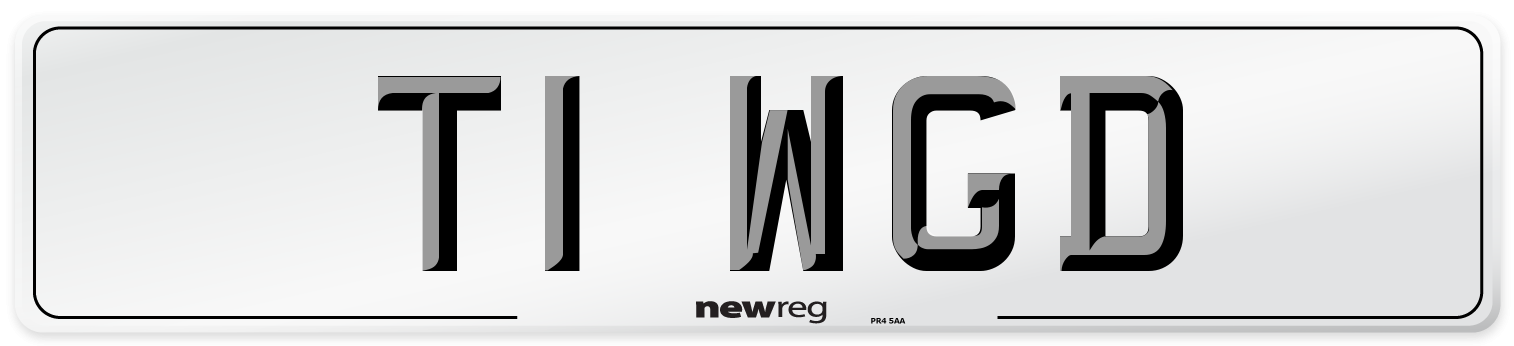 T1 WGD Front Number Plate