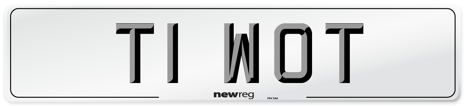 T1 WOT Front Number Plate