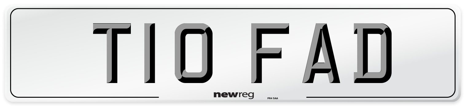 T10 FAD Front Number Plate