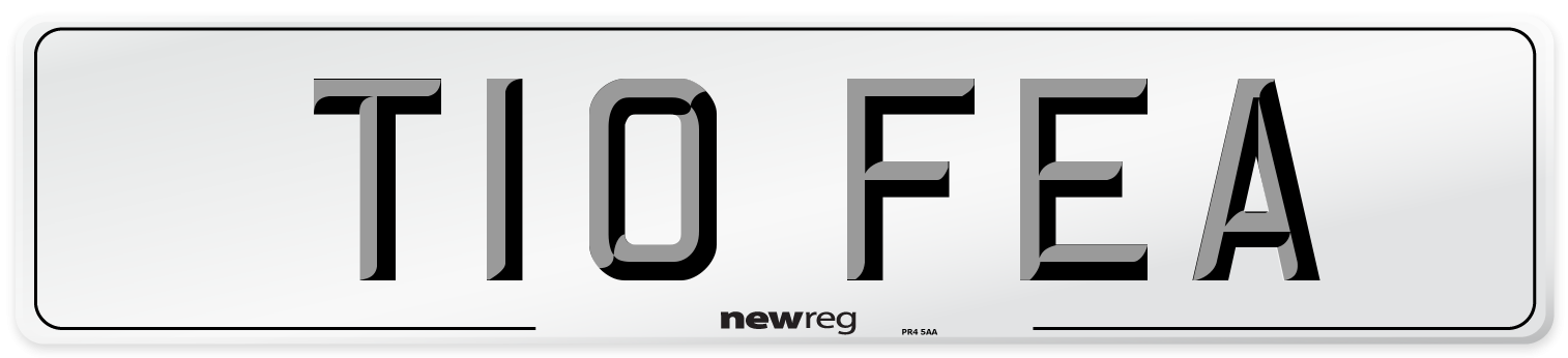 T10 FEA Front Number Plate