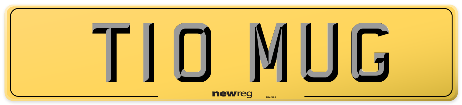 T10 MUG Rear Number Plate