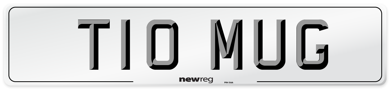 T10 MUG Front Number Plate