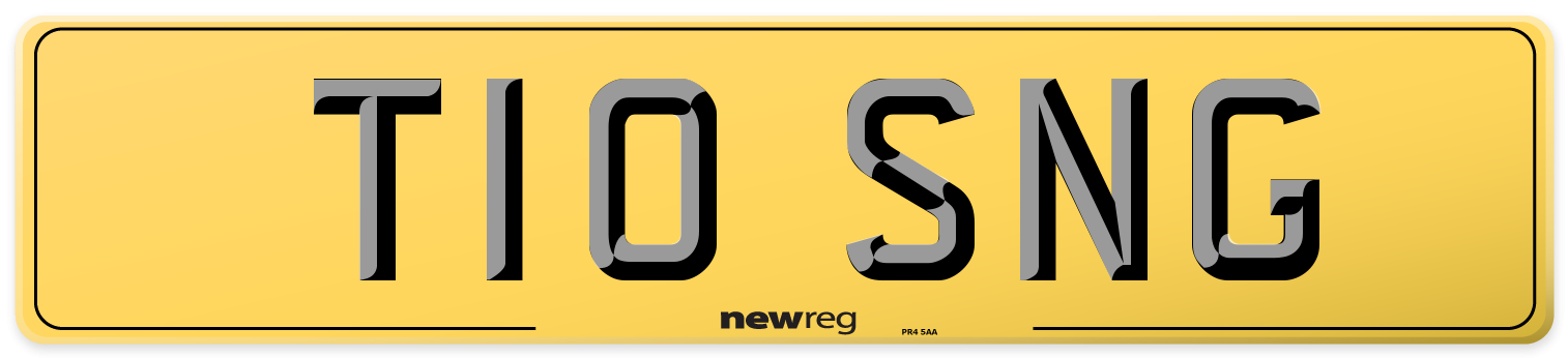 T10 SNG Rear Number Plate