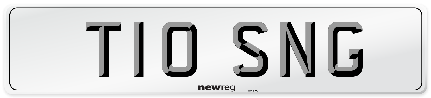T10 SNG Front Number Plate