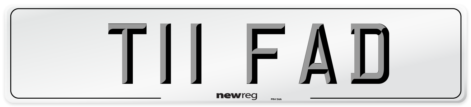 T11 FAD Front Number Plate