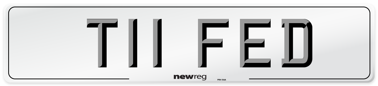 T11 FED Front Number Plate