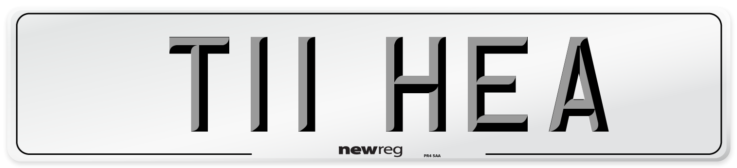 T11 HEA Front Number Plate