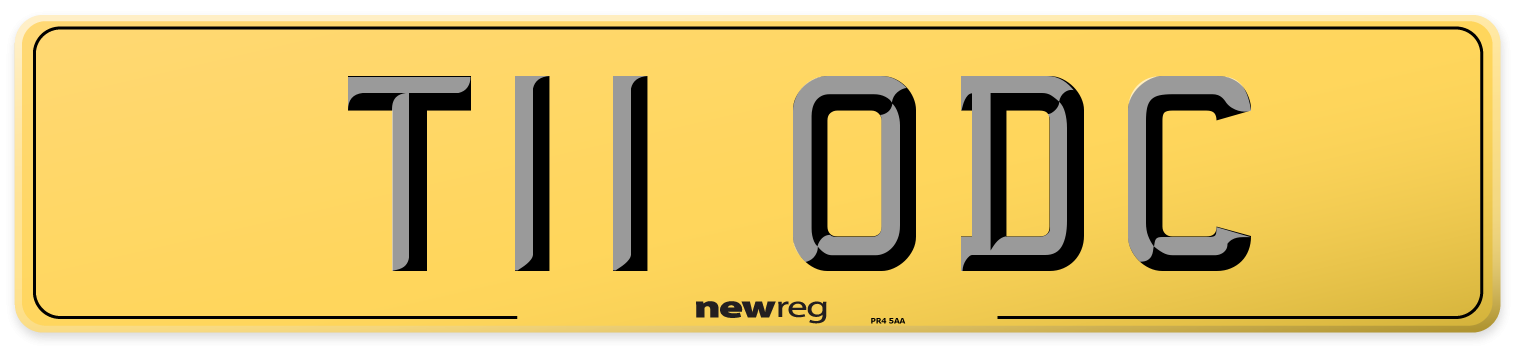 T11 ODC Rear Number Plate