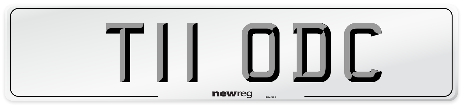 T11 ODC Front Number Plate