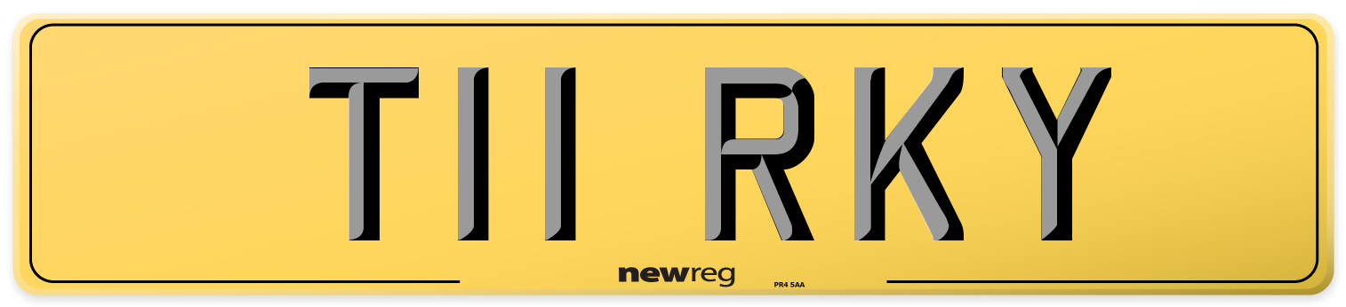 T11 RKY Rear Number Plate