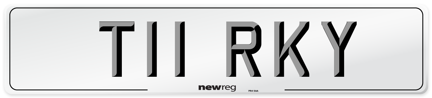 T11 RKY Front Number Plate