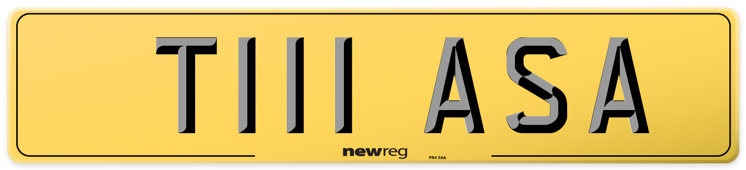 T111 ASA Rear Number Plate