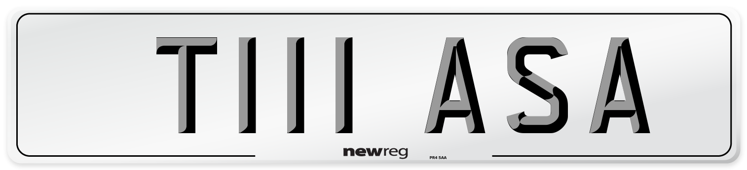 T111 ASA Front Number Plate